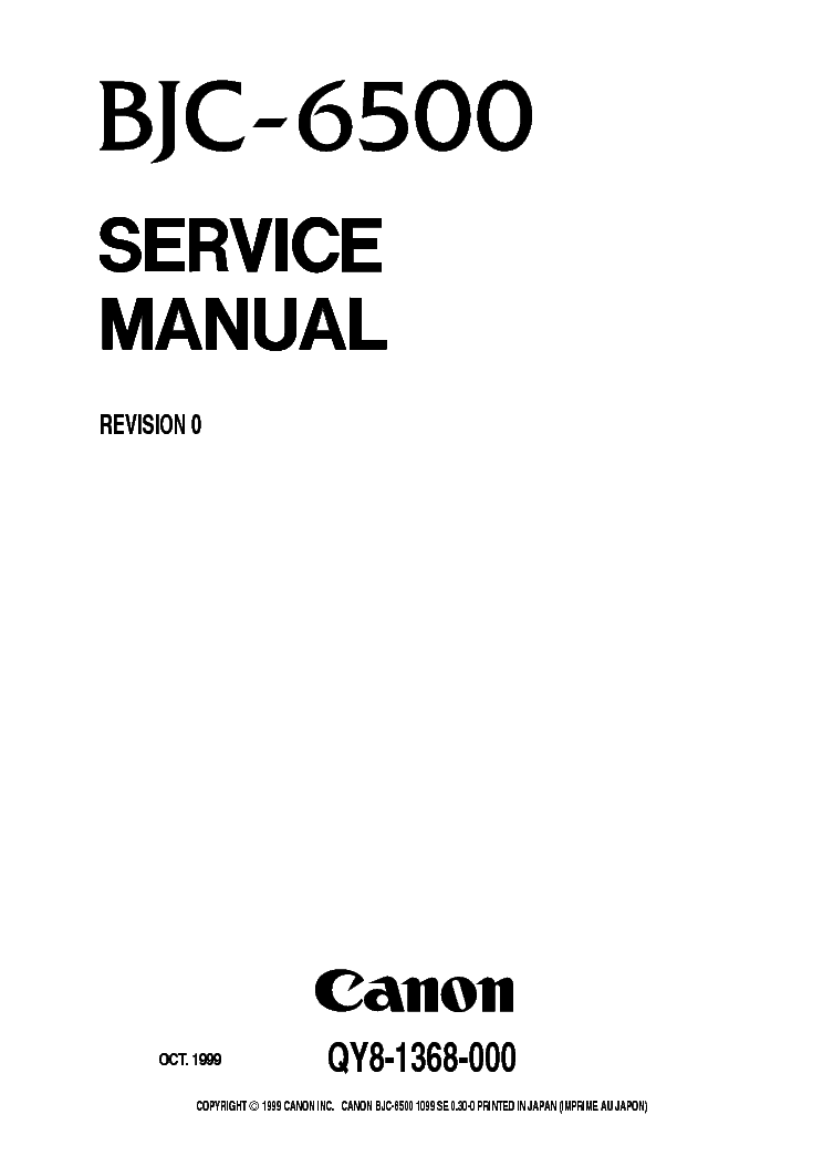 CANON BJC6500SM service manual (1st page)