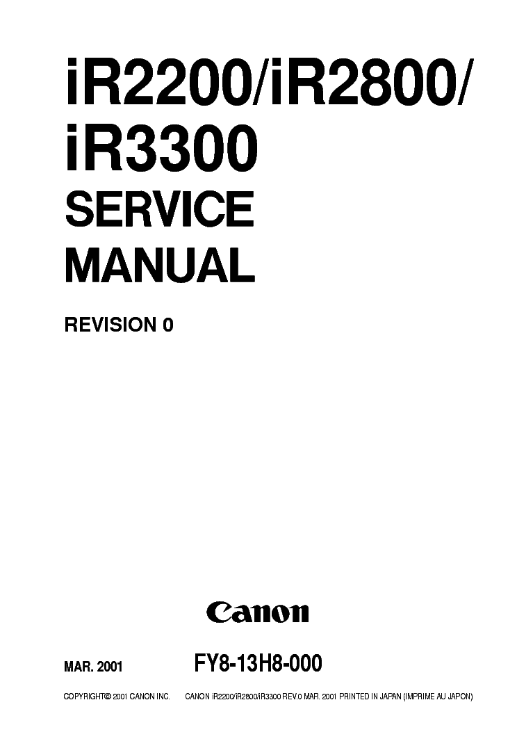 canon ir3320i service manual