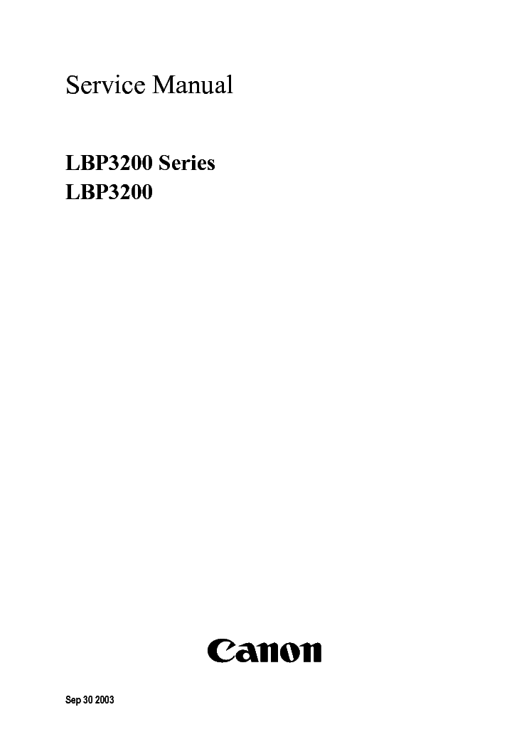 CANON LBP-3200 SM service manual (1st page)