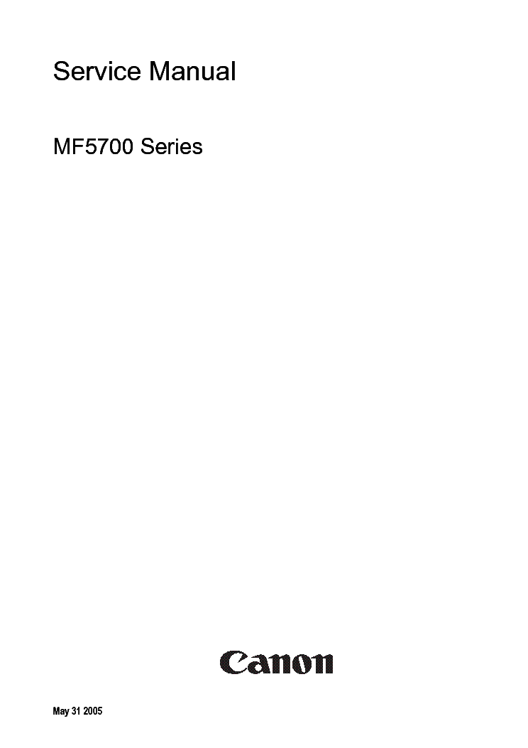 CANON MF5700 SERIES Service Manual download, schematics, eeprom, repair