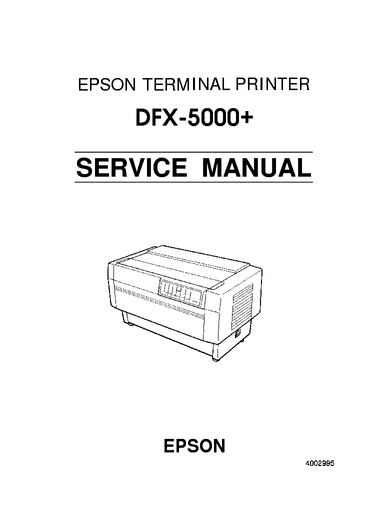 EPSON DFX-5000 SM Service Manual download, schematics, eeprom, repair ...