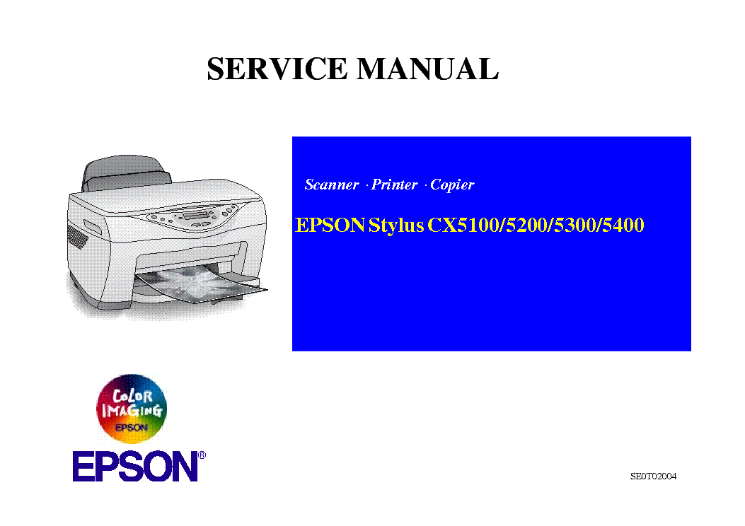 Epson Stylus Color Cx5100 Cx5200 Cx5300 Cx5400 Service Manual Download Schematics Eeprom 9592