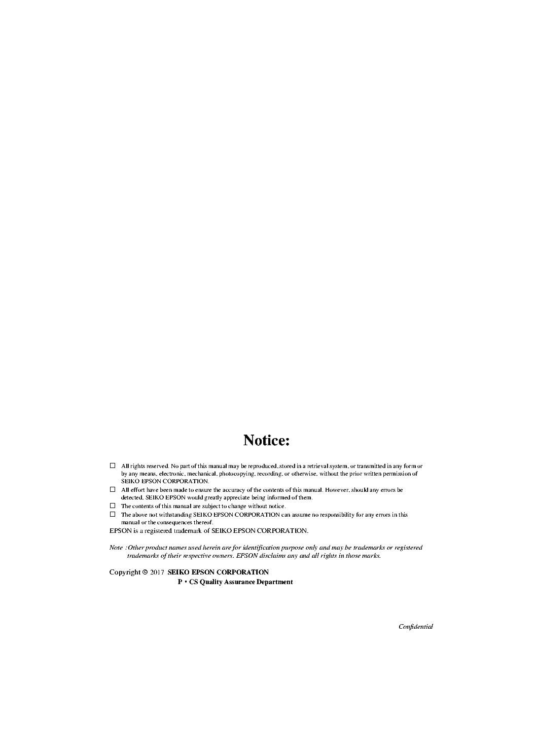 EPSON WF-7720 WF-7710 WF-7210 SERIES COLOR INKJET PRINTER SM service manual (2nd page)