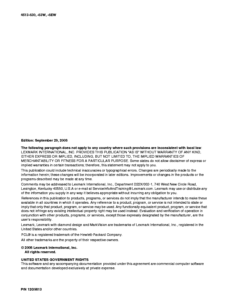 Lexmark E460 E460d E460dn 4513 Sm Service Manual Download Schematics Eeprom Repair Info For Electronics Experts