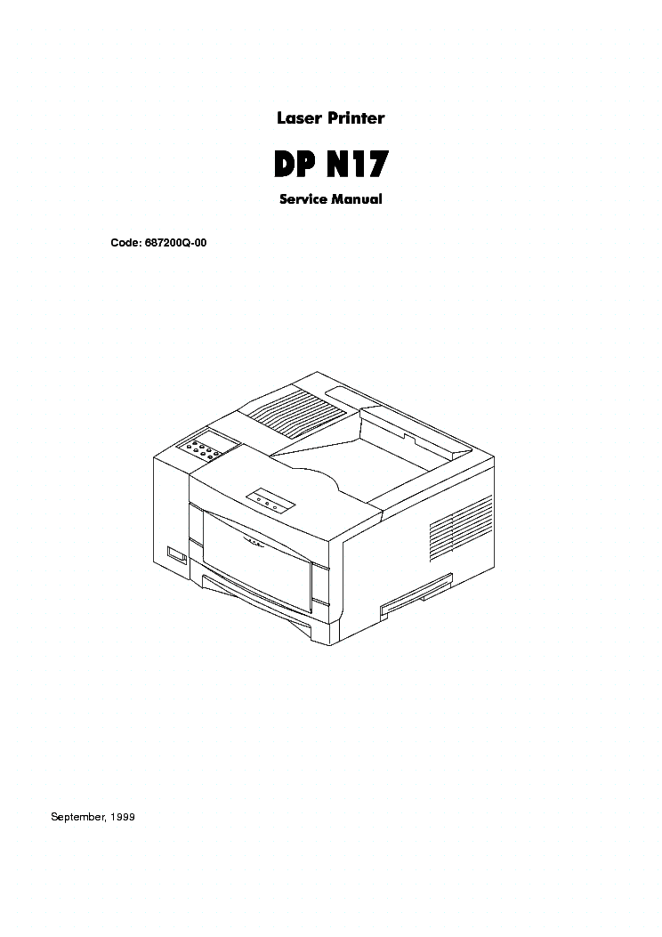 OLIVETTI DP-N17 LASER PRINTER service manual