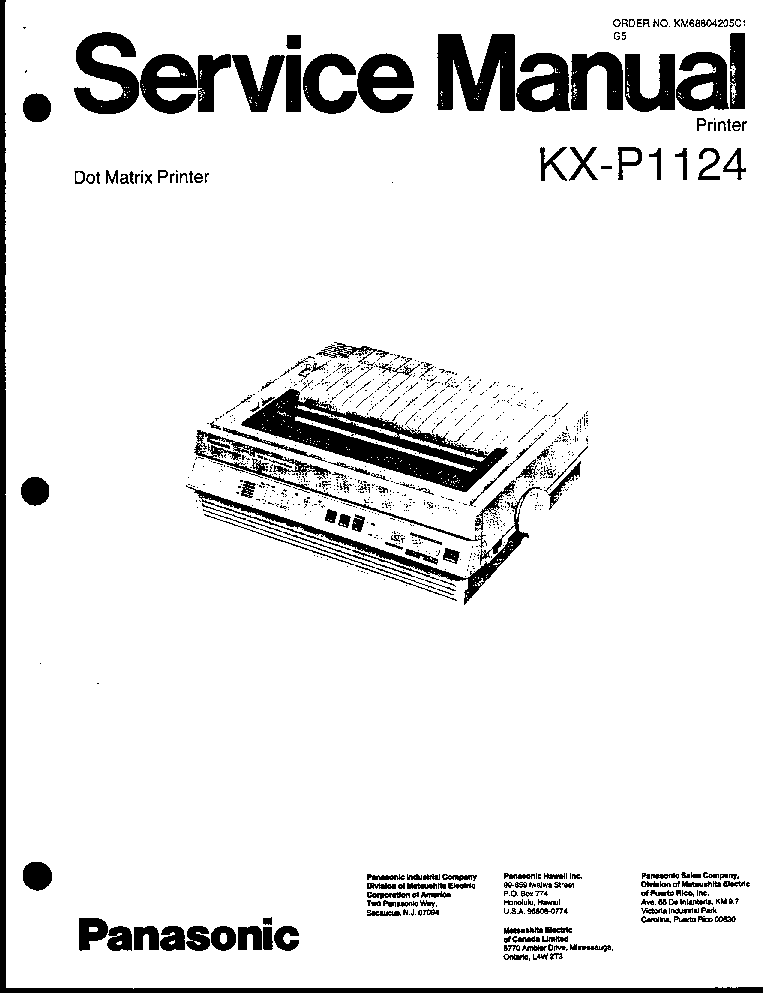PANASONIC KX-P1124 SM service manual (1st page)