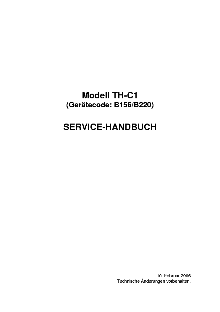 RICOH TH-C1 B156 220 service manual