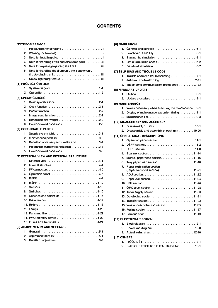 SHARP MX-M3070 MX-3570 MX-4070 MX-5070 MX-M6070 MX-M3050 MX-M3550 MX-M4050 MX-M5050 MX-M6050 SM service manual (2nd page)