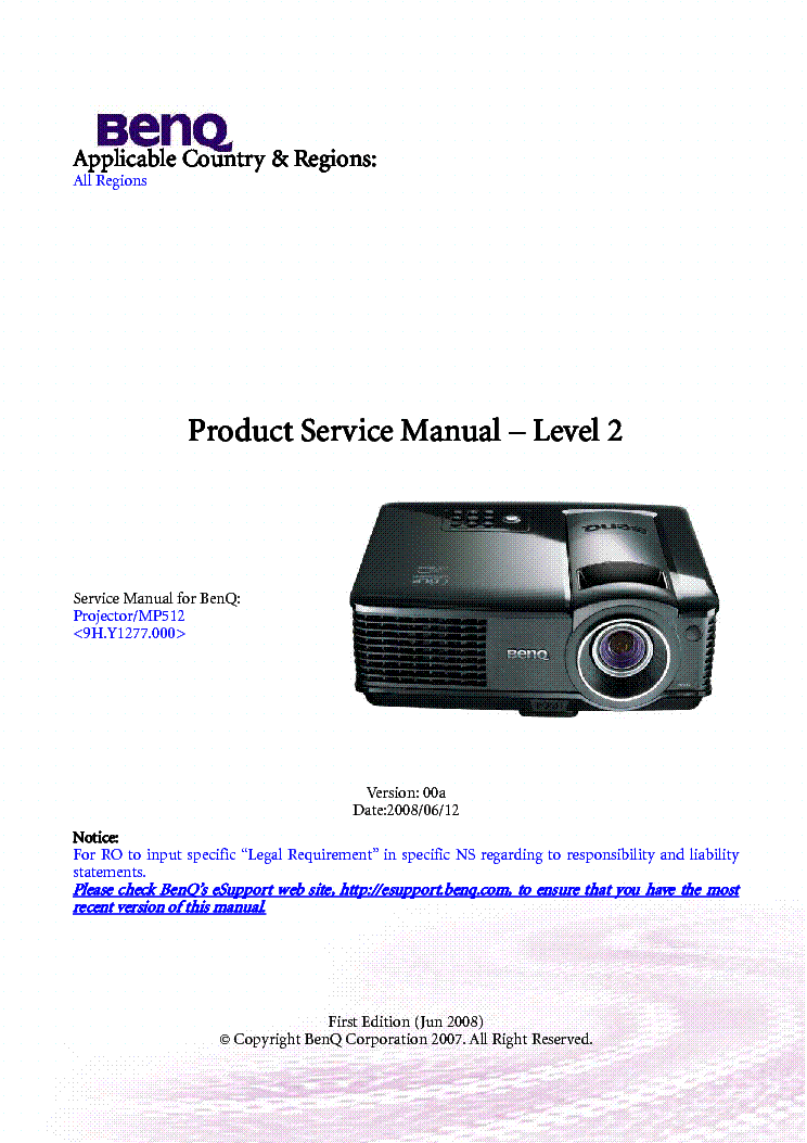 Benq mp 512 инструкция скачать