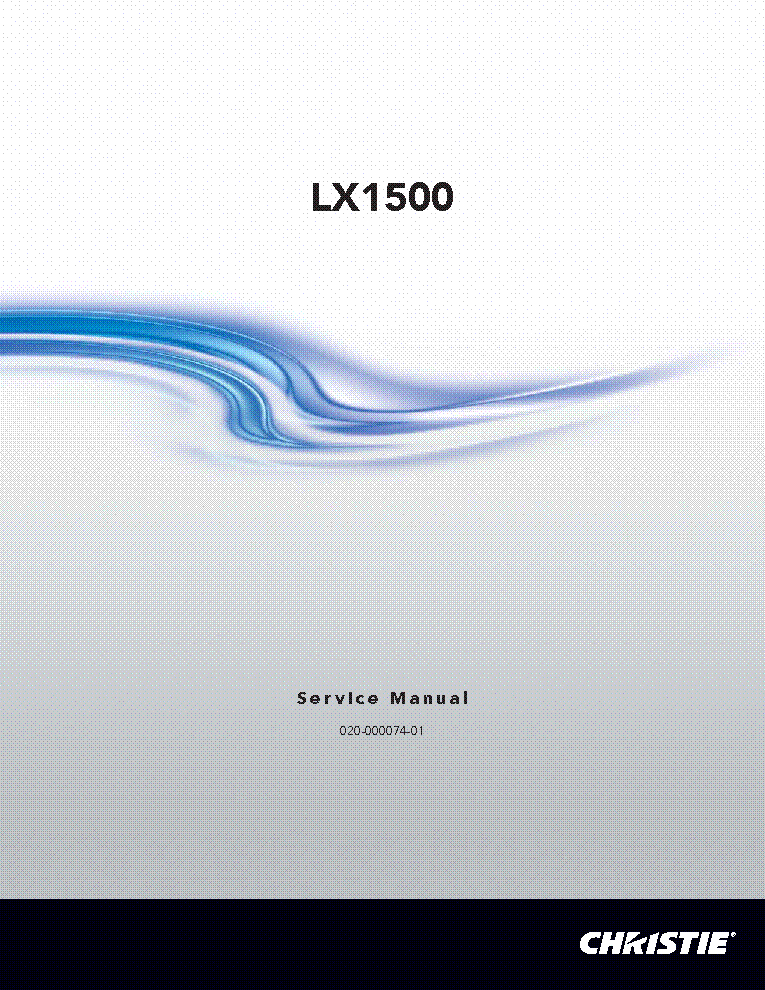CHRISTIE LX1500 SM Service Manual download, schematics, eeprom, repair