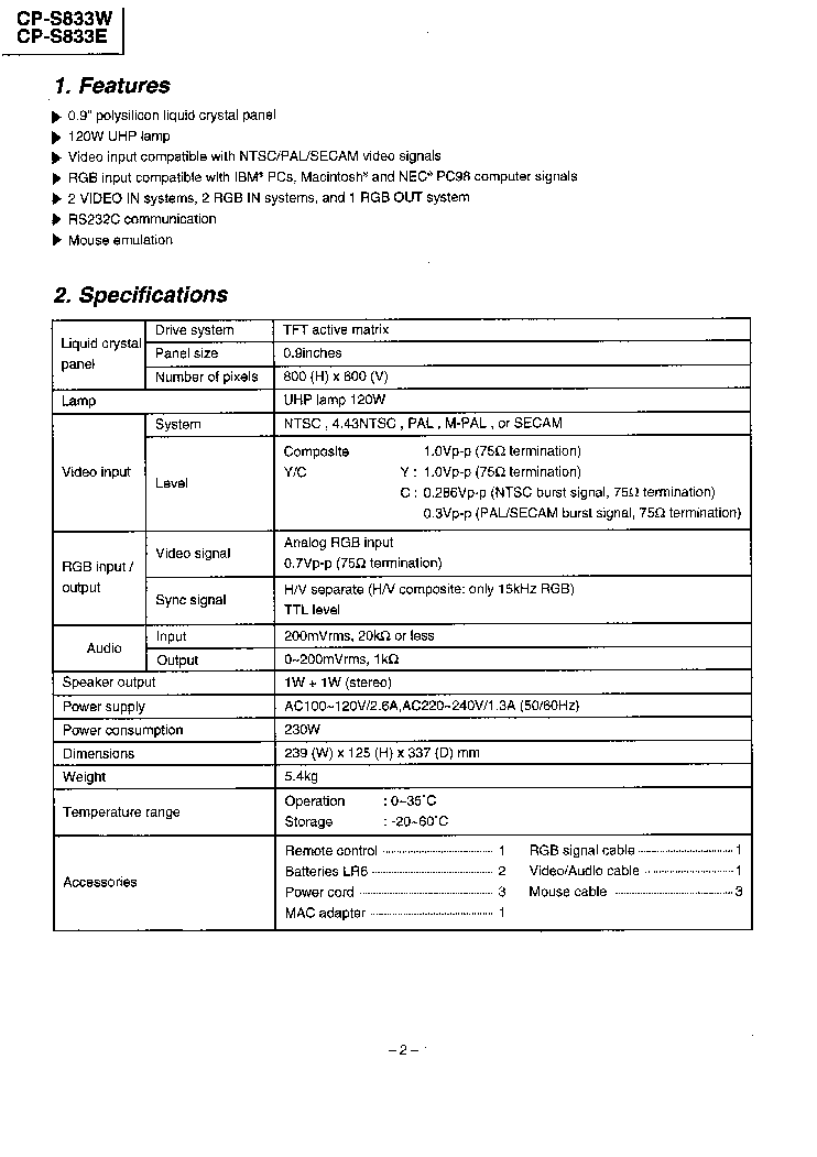 HITACHI CPS833 Service Manual download, schematics, eeprom, repair info ...