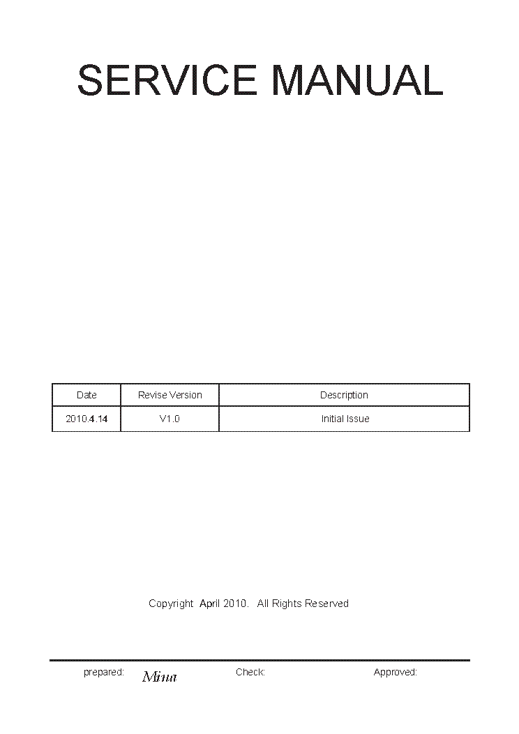 LG BS275 BX275 service manual