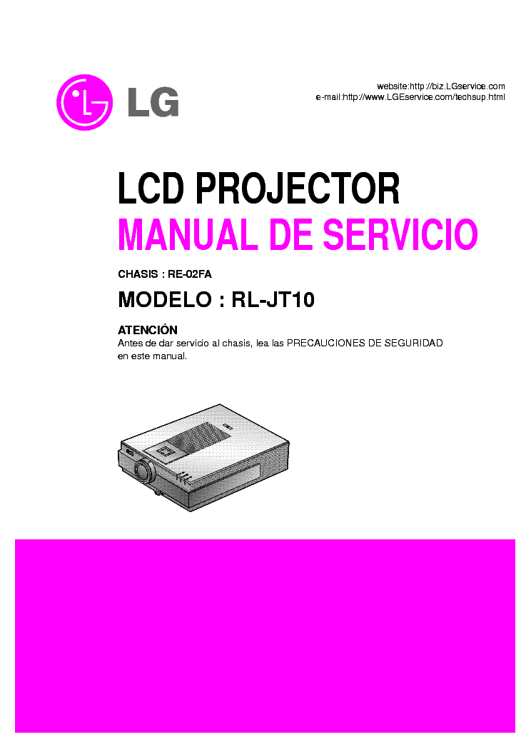 LG RL-JT10 service manual