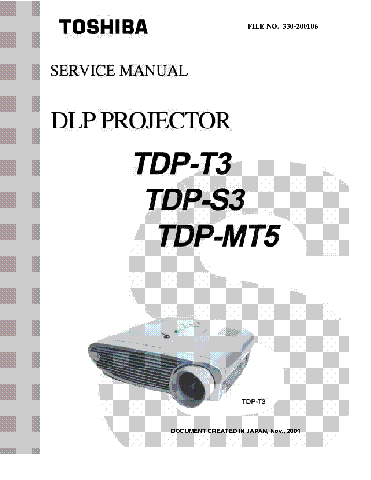 TOSHIBA TDP-MT5 S3 T3 service manual