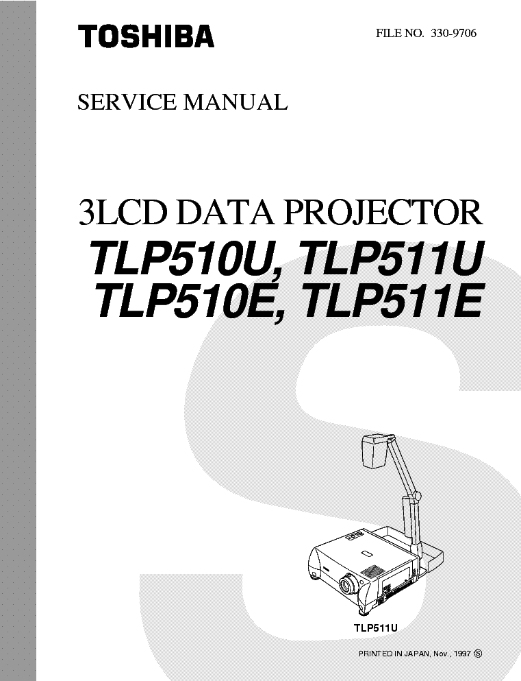 TOSHIBA TLP-5XX service manual