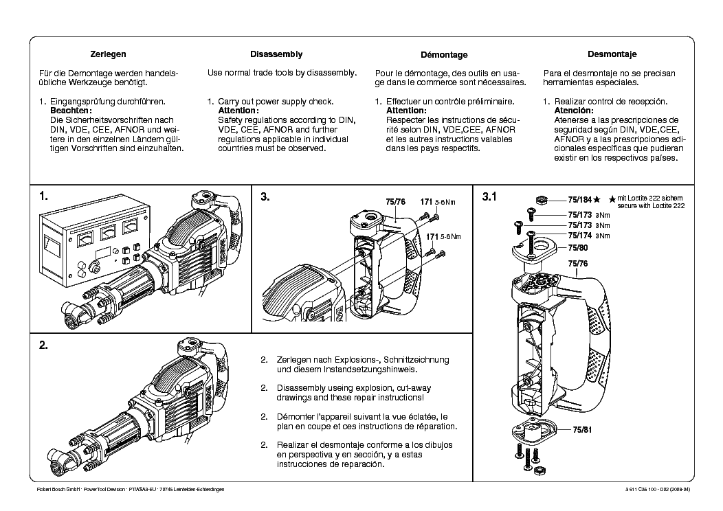Схема bosch gsh11e