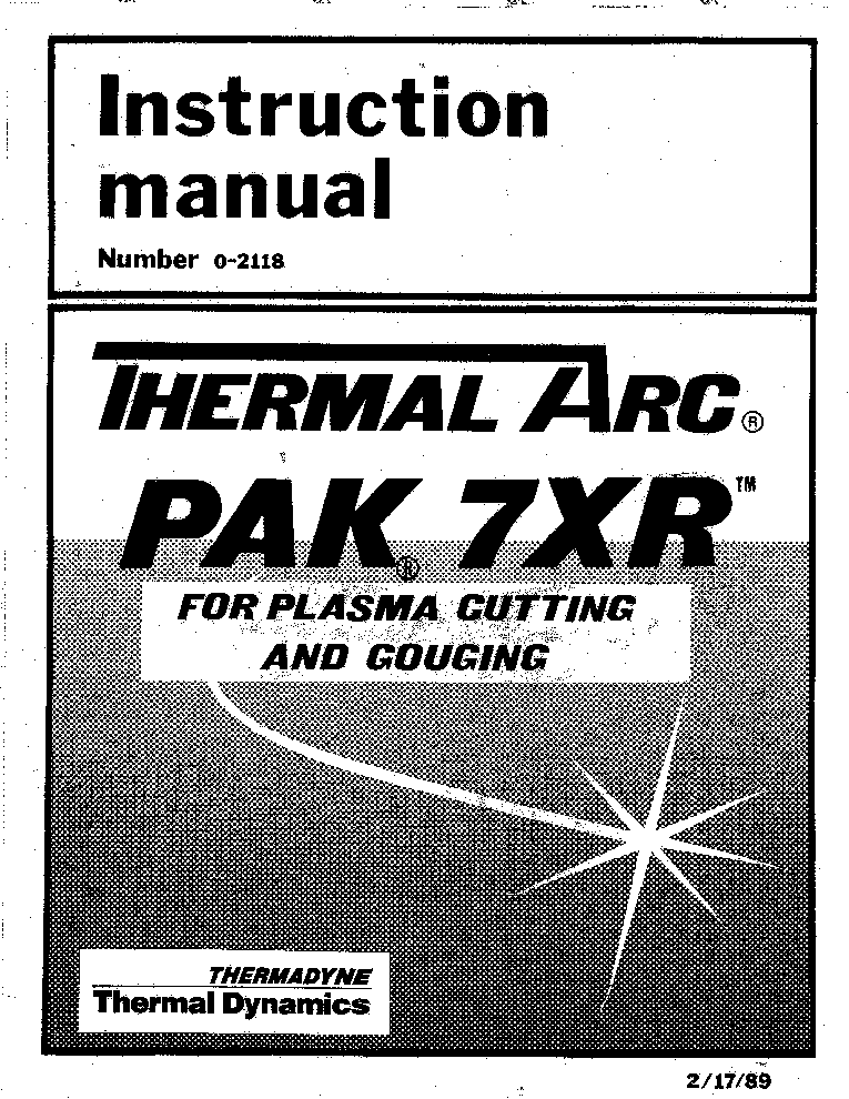 Thermal dynamics pak 5xr manual pdf