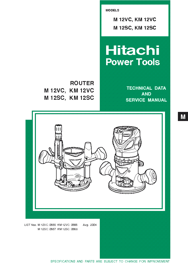 HITACHI M12VCROUTER Service Manual download, schematics, eeprom
