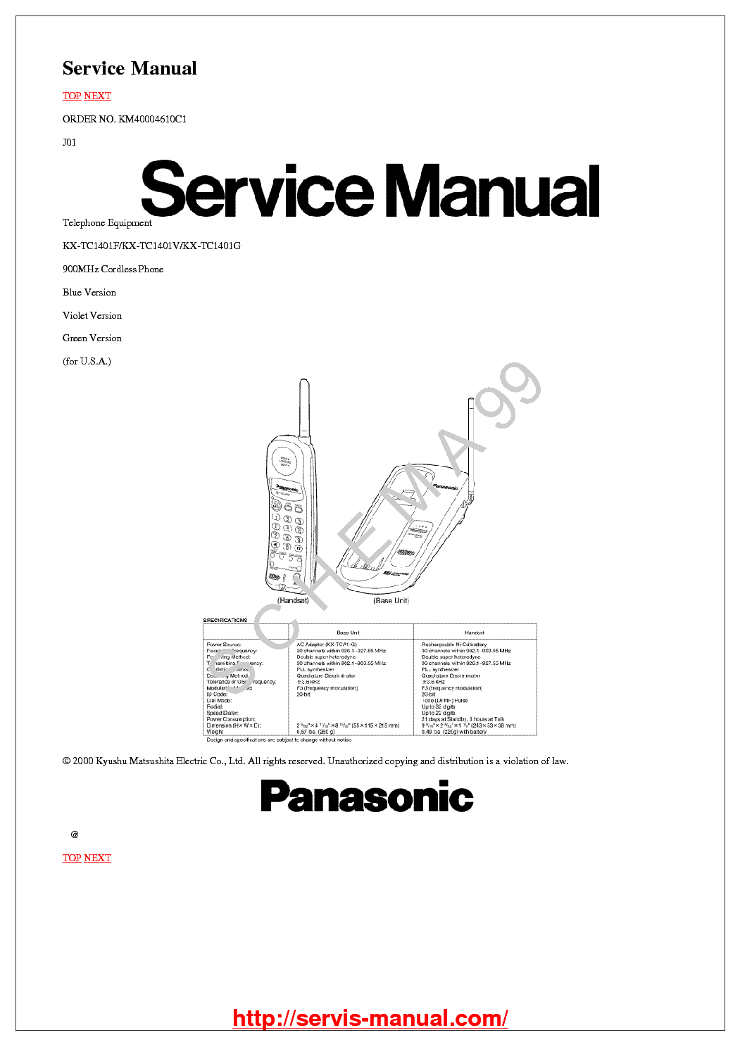 Panasonic kx tc1401 инструкция