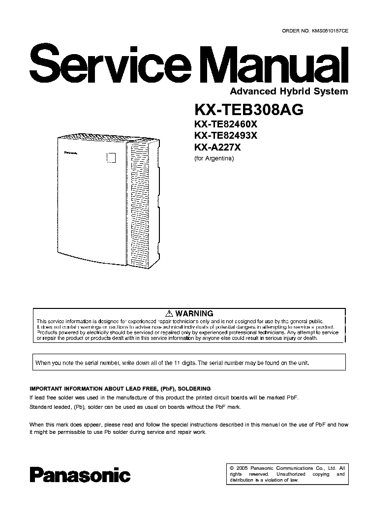 Panasonic kx teb308 инструкция