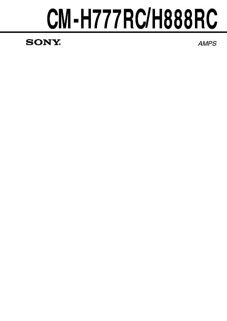 SONY CM-H777 888RC SCH service manual