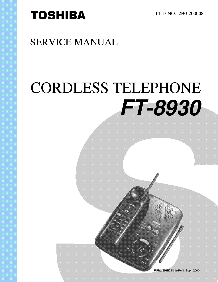 TOSHIBA FT-8930 SM service manual