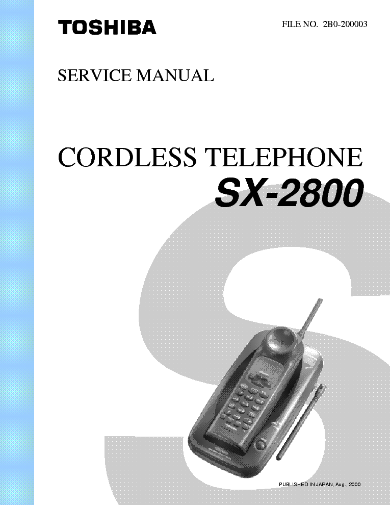 TOSHIBA SX-2800 SM service manual