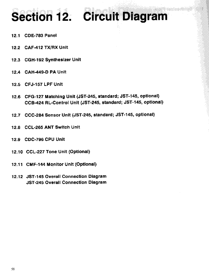 JRC JST-245 SCH service manual (1st page)