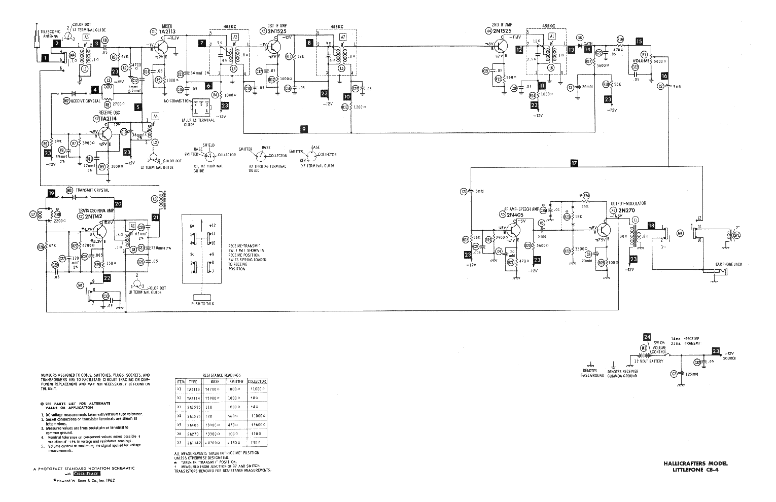 HALLICRAFTERS CB4 SCH service manual