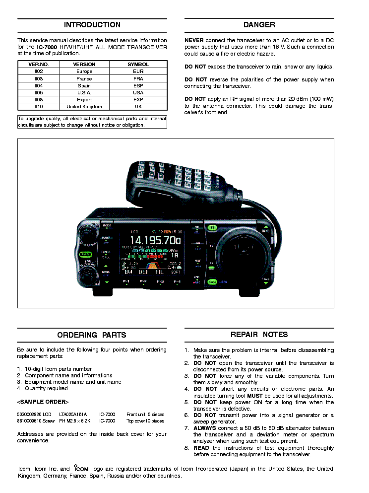 icom ic 731 service manual