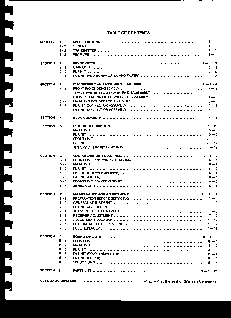 ICOM IC-735 SERVICE MANUAL service manual (2nd page)