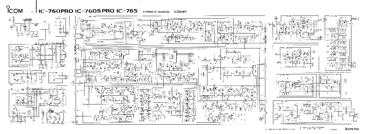 ICOM IC-765 IC-760PRO IC-760S HIGH QUALITY SCHEMATIC service manual