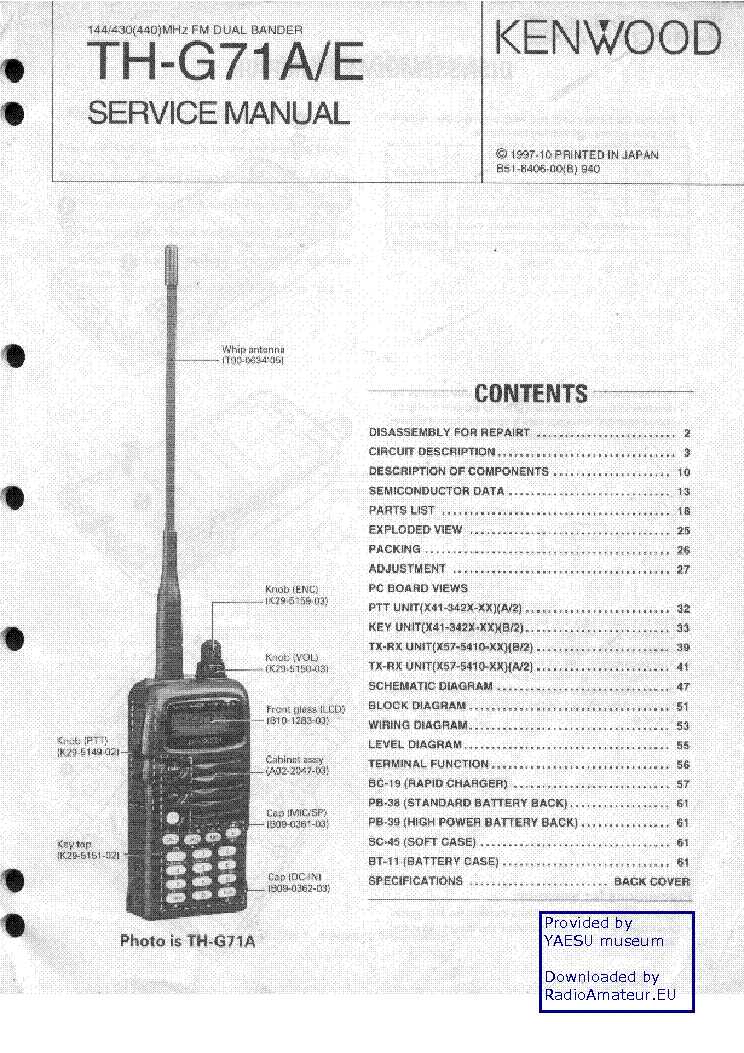 KENWOOD TH-G71 service manual (1st page)