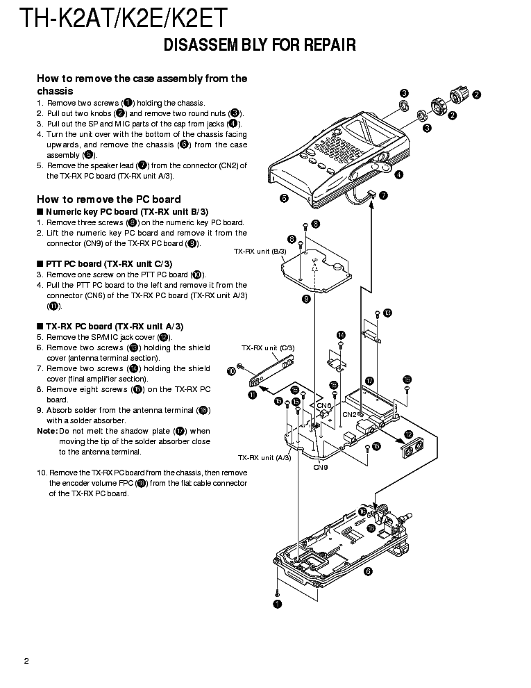KENWOOD TH-K2 service manual (2nd page)