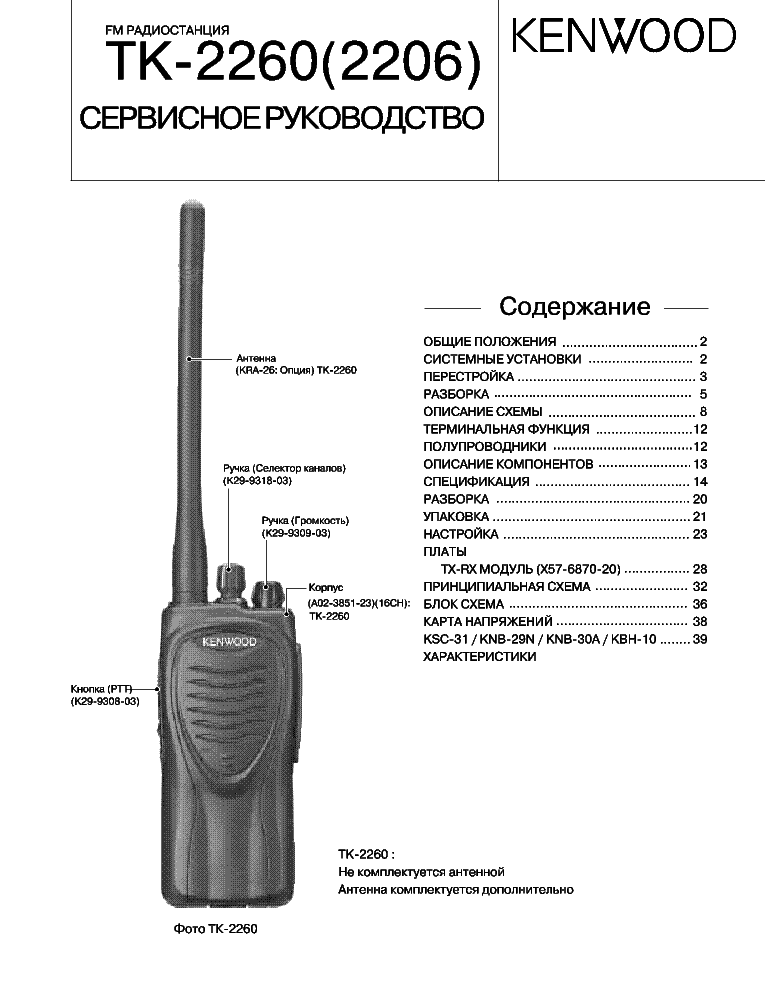 Kenwood tk 2260 инструкция скачать