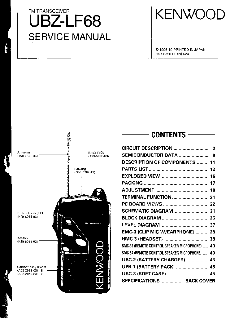 Kenwood ubz lf68 инструкция