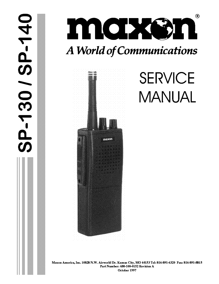 MAXON SP130 140 SM service manual (1st page)