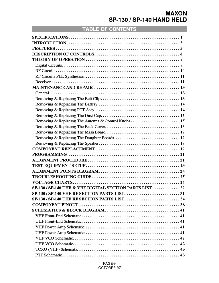 MAXON SP130 140 SM service manual (2nd page)