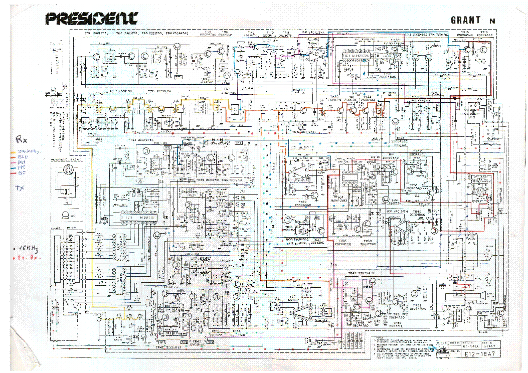 PRESIDENT GRANT SCH Service Manual download, schematics ... midland cb mic wiring diagram 