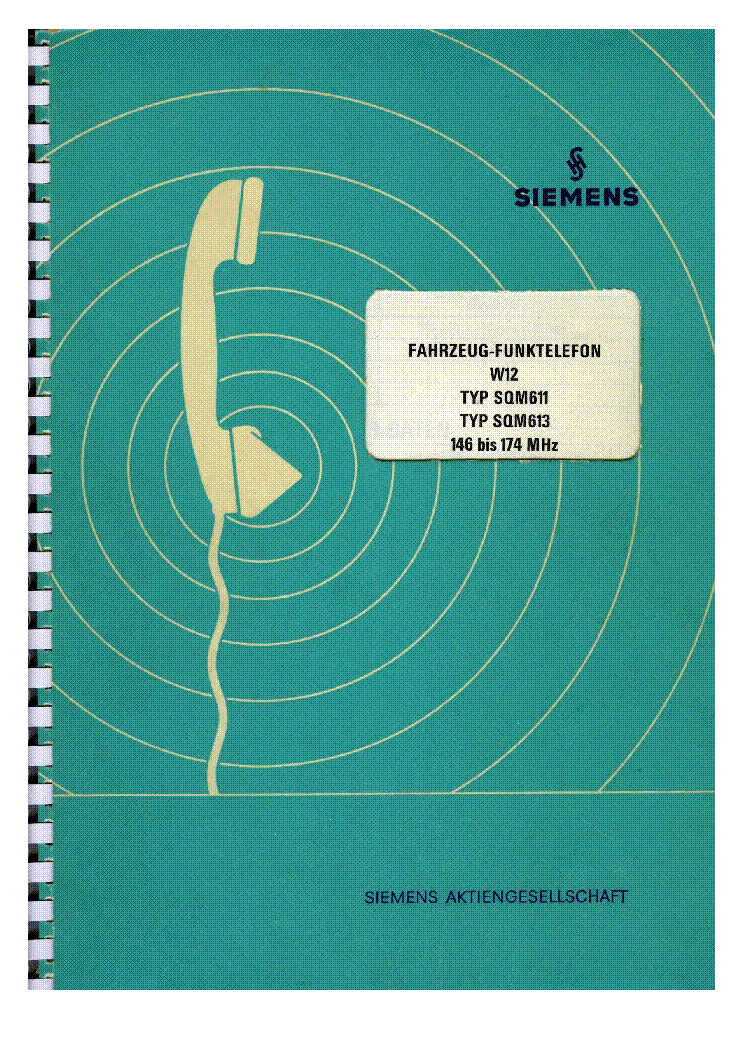 SIEMENS SQM611 SQM613 TRANSCEIVER service manual