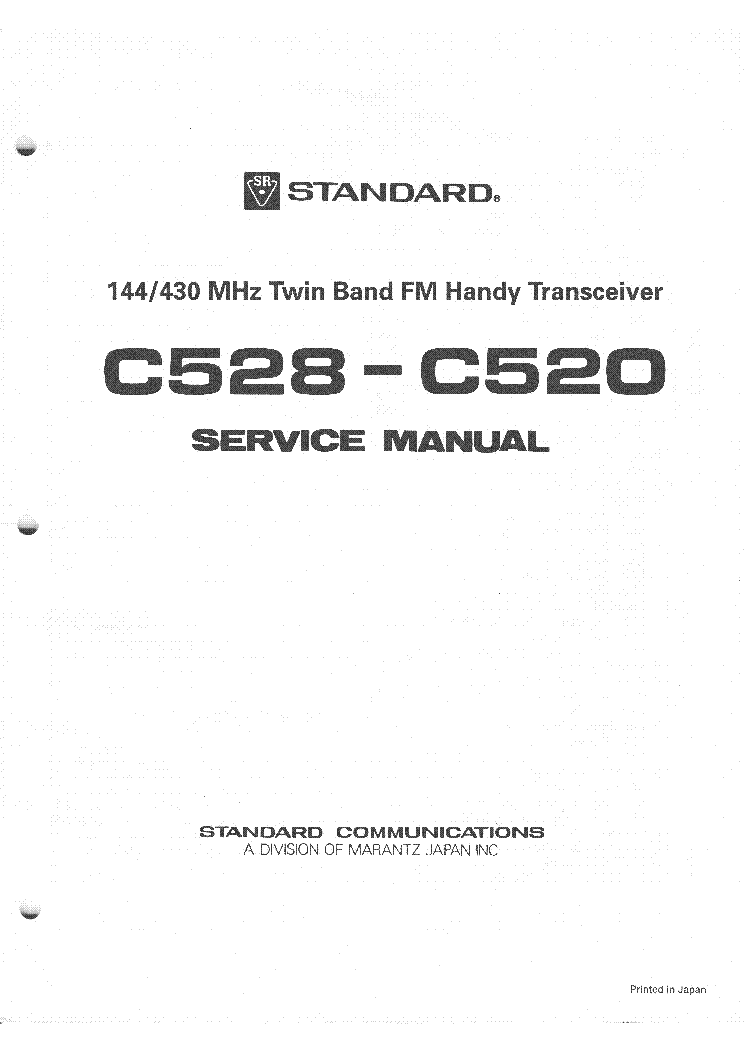 Standard STANDARD C520/C528/C620 MANUALE ISTRUZIONI ITALIANO A4 