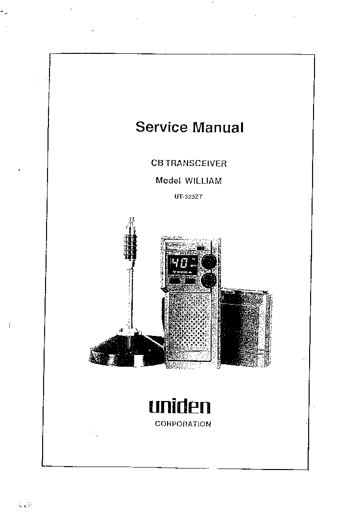 UNIDEN WILLIAM UT323ZT SM service manual