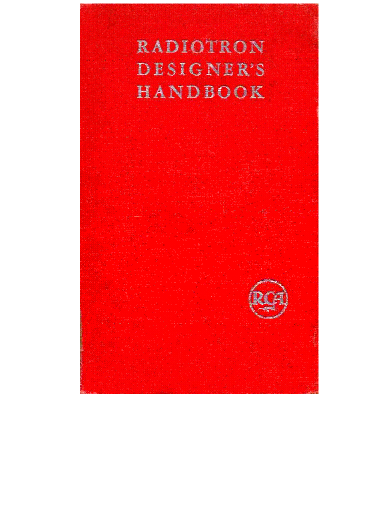 RCA RADIOTRON -DESIGNERS HANDBOOK 4TH EDITION Service Manual download