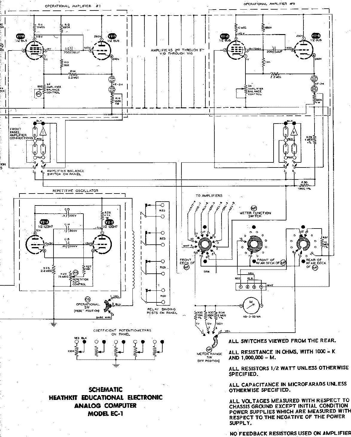 HEATHKIT EC-1 ANALOG COMPUTER SCH Service Manual download, schematics ...