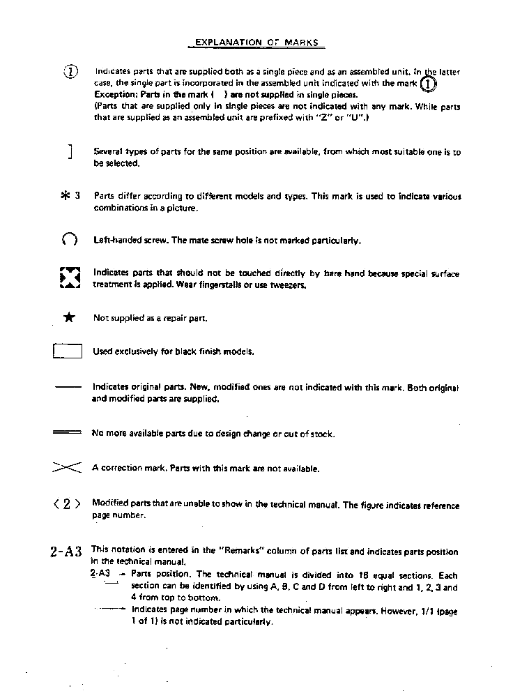 OLYMPUS E-400 DIGITAL CAMERA EXPLODED VIEW AND PARTS LIST service manual (2nd page)