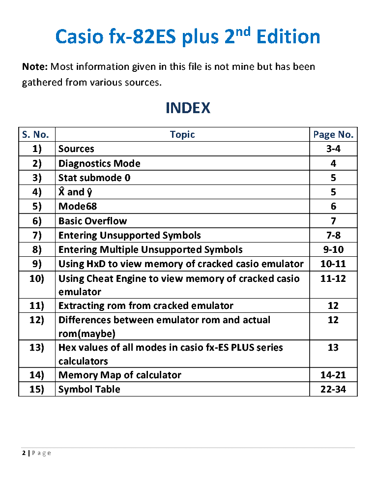 CASIO FX-82ES PLUS 2ND EDITION V6.0 SCIENTIFIC CALCULATORS HACKING service manual (2nd page)