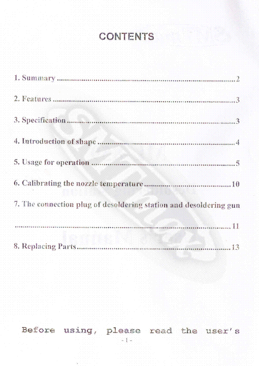 MADELL ML-859 SMT MAX VERSION DESOLDERING STATION SM service manual (2nd page)