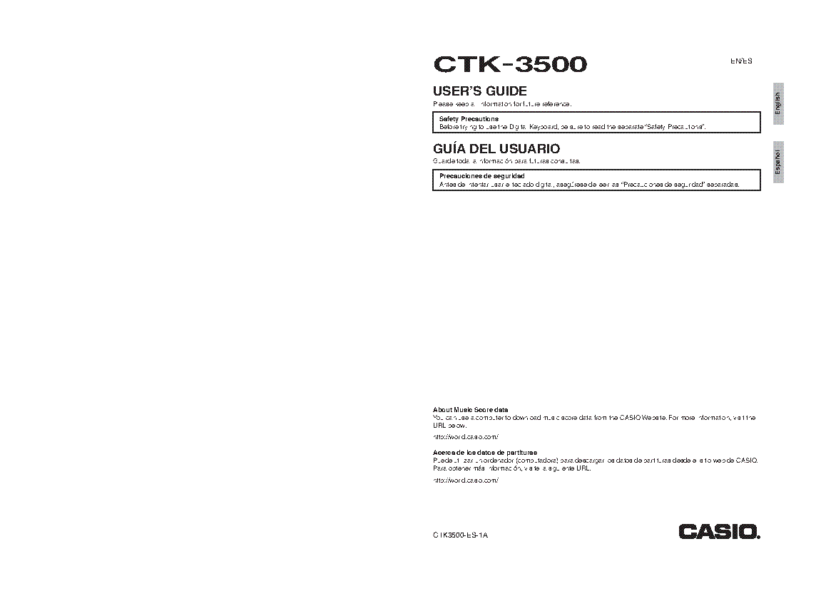 CASIO CTK-3500 USER MANUAL Service Manual download, schematics, eeprom, repair info for electronics experts