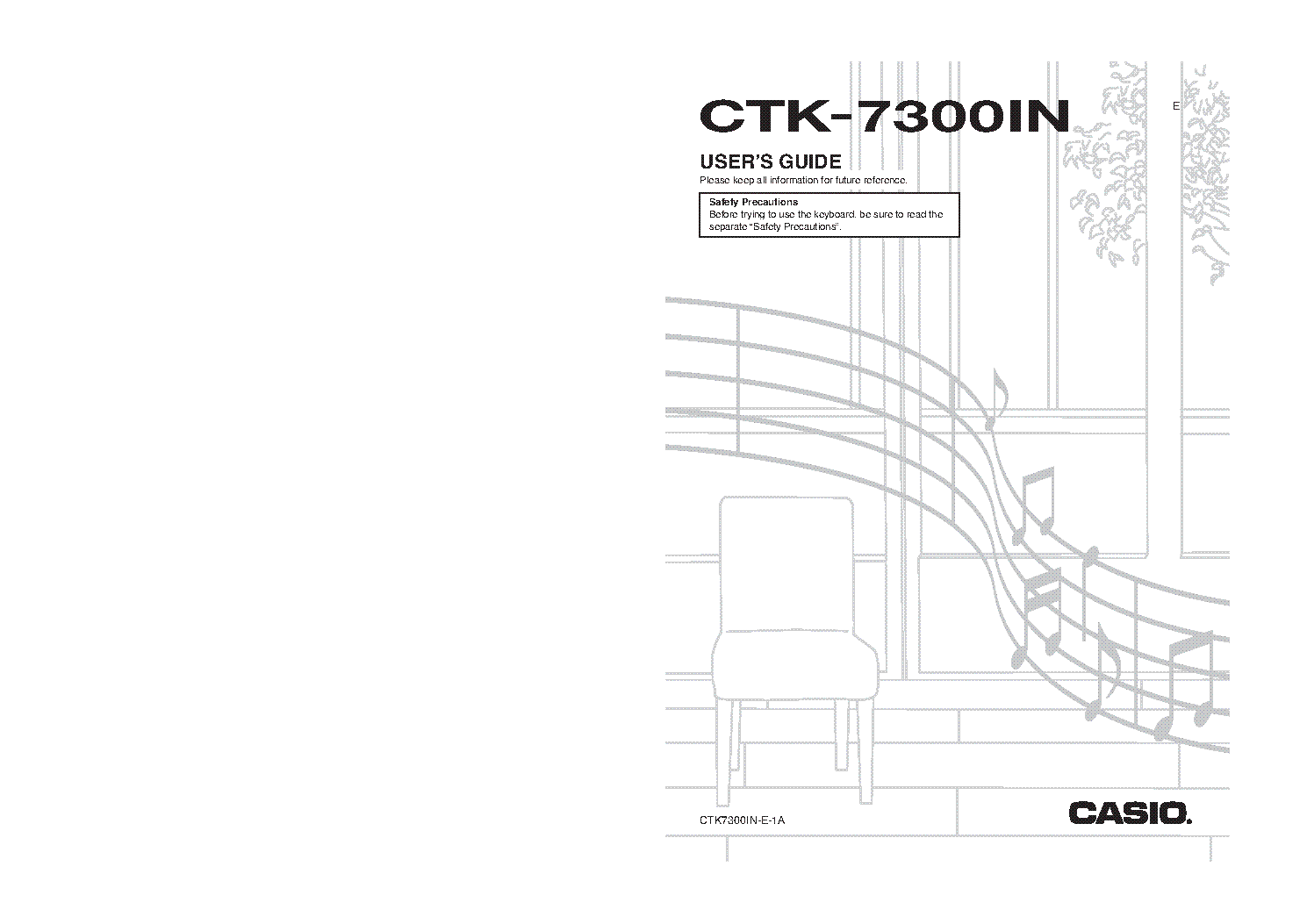 CASIO CTK 7300IN PIANO USER MANUAL Service Manual Download Schematics 