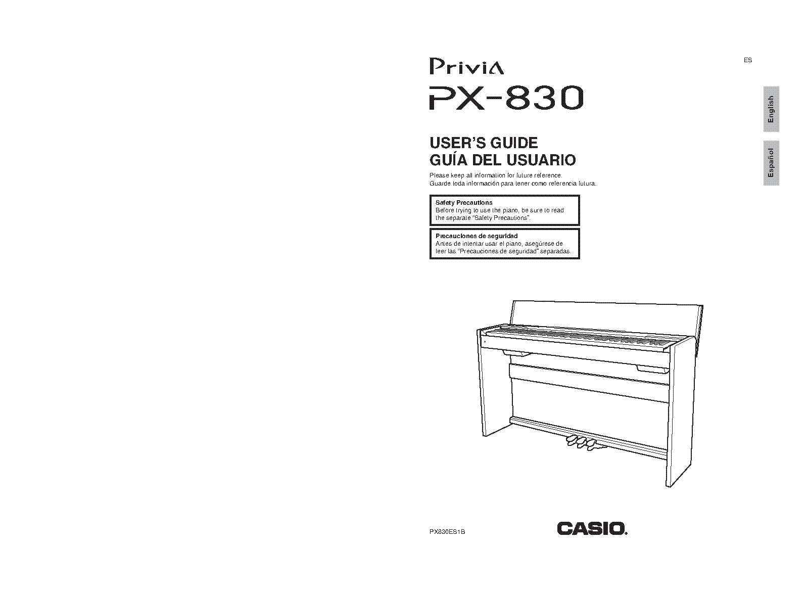 God følelse træt brutalt CASIO PX-830 PIANO USER MANUAL Service Manual download, schematics, eeprom,  repair info for electronics experts
